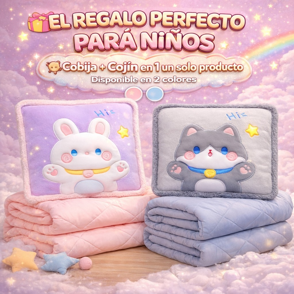 Almohada con Cobija de Felpa Súper Suave DISEÑO